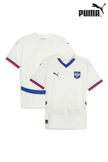 Puma White Serbia Away Shirt 2024-25 (E15358) | £75