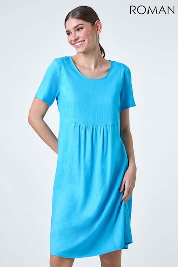 Roman Blue Relaxed Pocket Dress (E15504) | £42