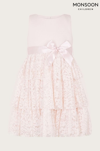 Monsoon Pink Baby Aurora Layered Dress (E15557) | £36 - £38