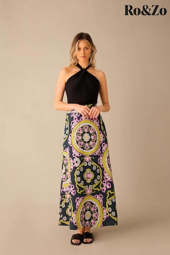 Ro&Zo Pink Multi Geo Print Skirt (E15658) | £69