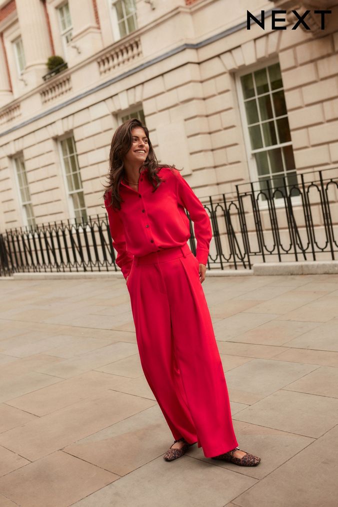 Next red trouser suit shop