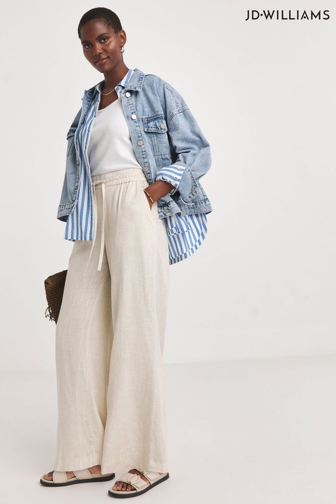 Wide leg holiday trousers on sale