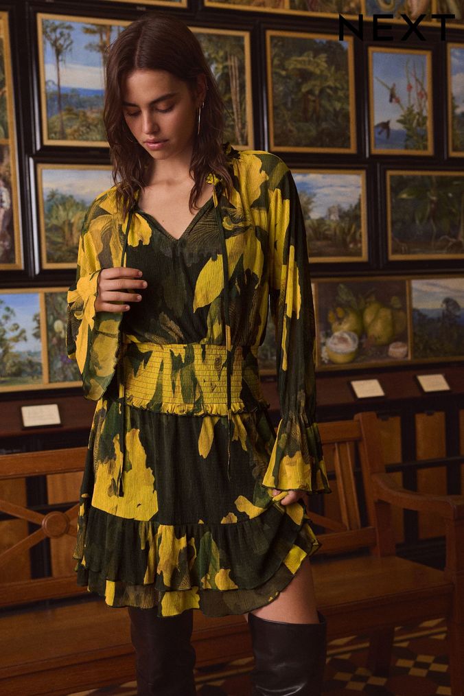 Mustard dress next sale