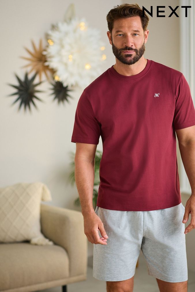 Mens Short Pyjamas Colourblock Short Pyjamas Next Official Site