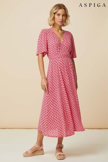 Aspiga Pink Shelley Wrap Dress (E16415) | £100