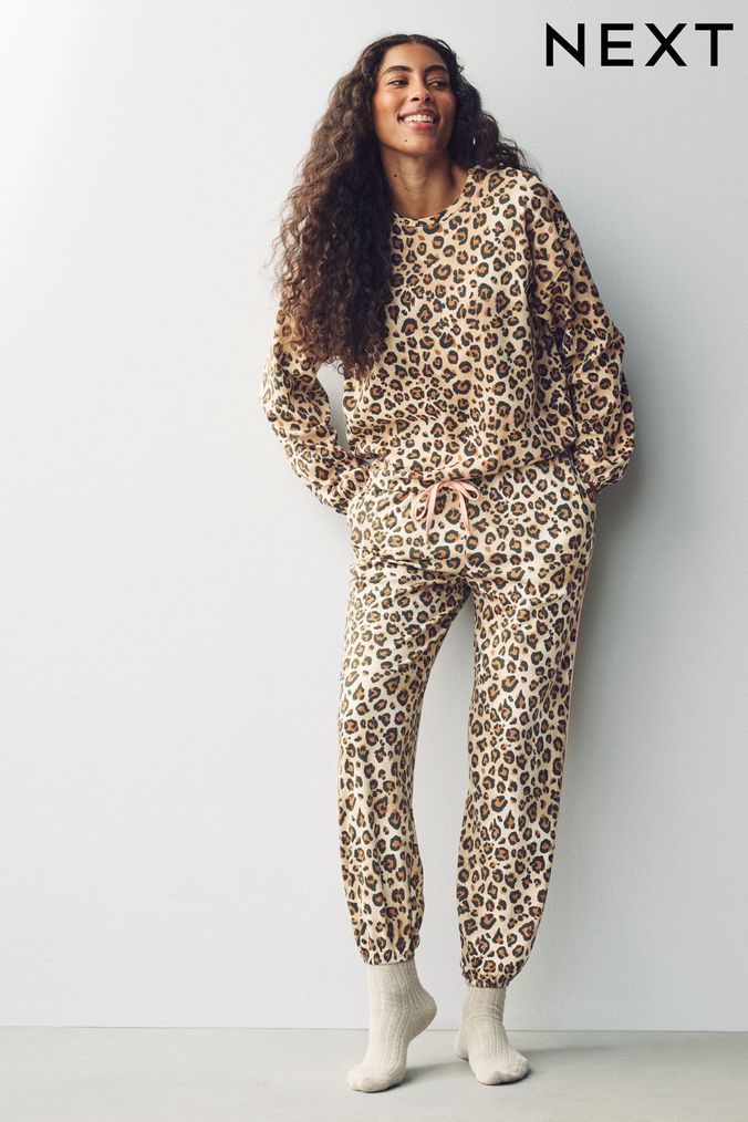 Leopard print pyjamas new look top