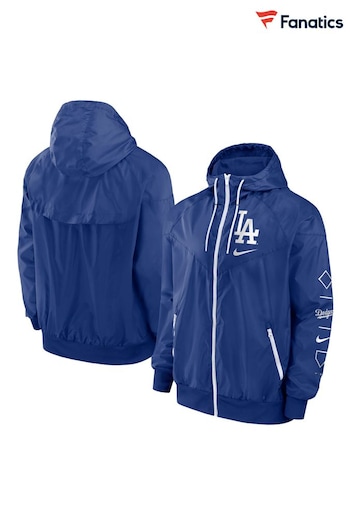 Fanatics Blue MLB Los Angeles Dodgers Team Runner Windrunner Jacket (E16542) | £90