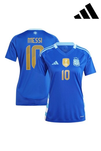 adidas b22705 Blue Womens Argentina Away 2024 T-shirts (E16596) | £98