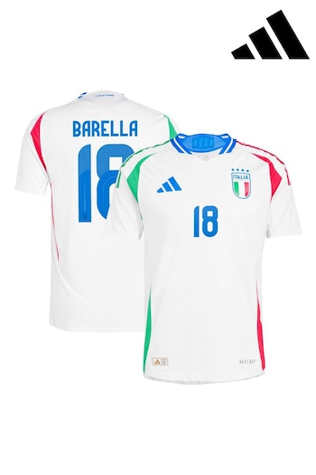 adidas White Italy Away Authentic 2024 T-shirts (E16610) | £138