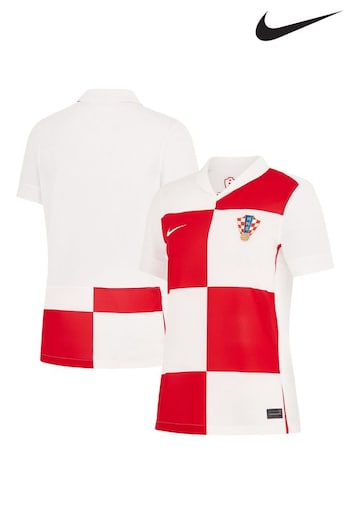 Nike White Womens Croatia Waterproof Stadium Shirt 2024 (E16616) | £85
