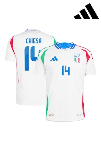 adidas White Italy Away Authentic 2024 T-Shirts (E16622) | £138