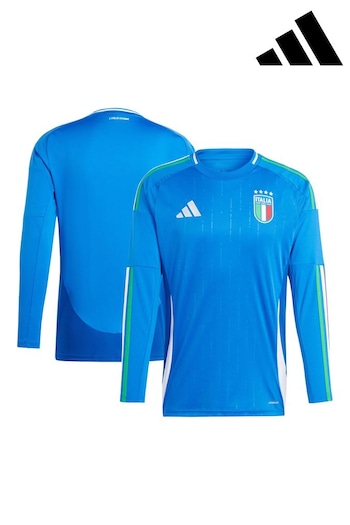 adidas Blue Italy Home  Long Sleeve Shirt 2024 (E16632) | £85