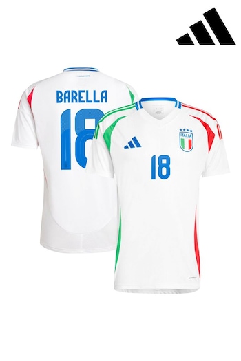 adidas White Italy Away 2024 Football Shirt (E16649) | £98