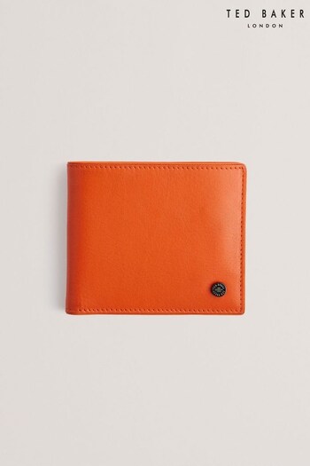 Ted Baker Orange Coltonn Stud Colourblock Leather Wallet (E16660) | £60