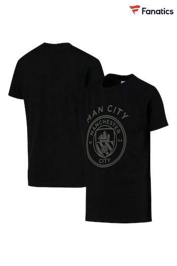 Fanatics Kids Manchester City Tonal Graphic 100% Cotton Black T-Shirt (E16687) | £25