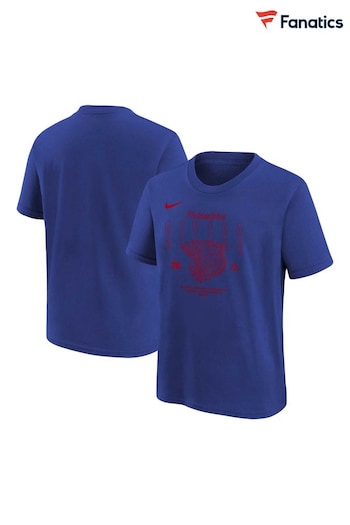 Fanatics Youth Blue NBA Philadelphia 76ers Courtside Max 90 T-Shirt (E16771) | £26