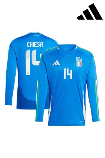 adidas Blue Long Sleeve Italy Home Shirt 2024 (E16836) | £103