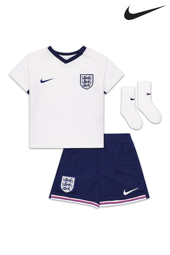 Nike White Infant England Greetings Stadium Mini Kit 2024 (E16839) | £68