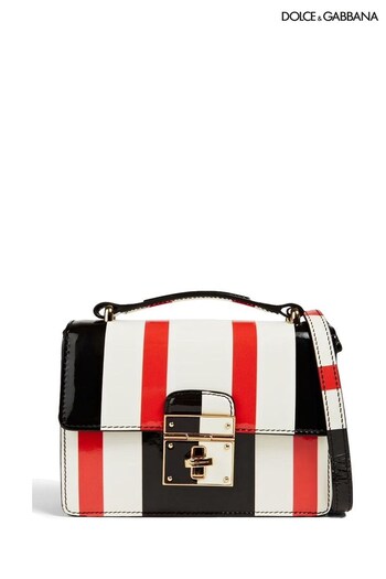 Dolce & Gabbana T-shirt Have Fun con stampa Nero Patent Leather Shoulder White Bag with Lambskin Details (E17045) | £1,085
