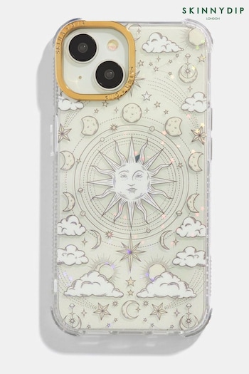 Skinnydip Silver Celestial Tarot Shock iPhone 15 Phone Case (E17073) | £24