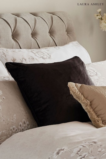 Laura Ashley Velvet Chestnut Square Nigella Cushion (E17197) | £45