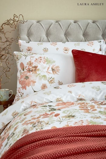 Laura Ashley Set of 2 Terracotta Lewcombe Pillowcases (E17205) | £21