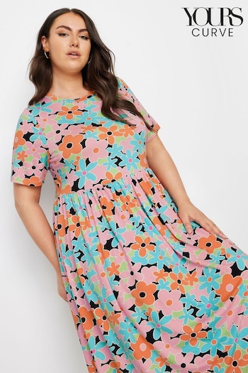 Yours Curve Multi Throw On Smock med Dress (E17285) | £34