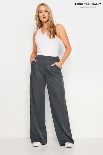 Long Tall Sally Grey Tailored trousers box-pleat (E17340) | £39