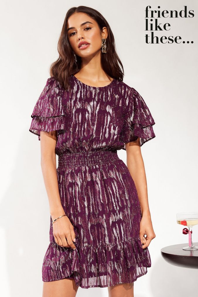 Purple cocktail dresses uk deals