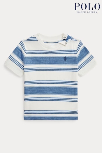 Polo Ralph Lauren Baby Boy Multi Striped 100% Cotton Jersey T-Shirt (E17500) | £42