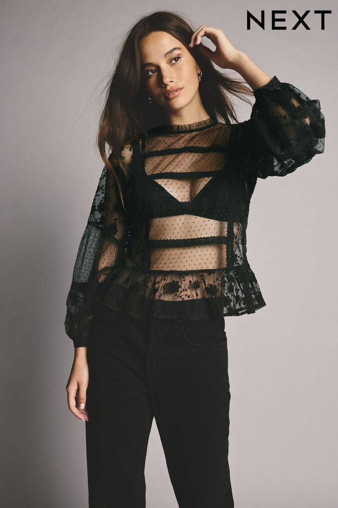 High Neck Blouses Next Official site