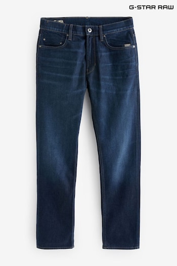 G Star Denim Dark Blue G Star Mid Blue Denim Mosa Straight Fit Jeans (E17963) | £120