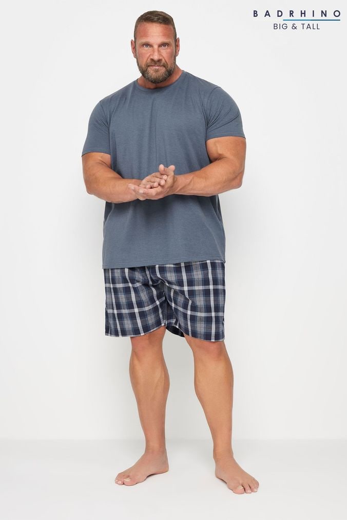Buy Men s Pyjamas Short Set Blue Nightwear Online Next UK