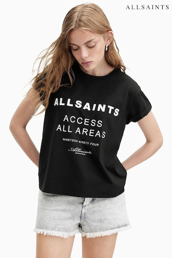 AllSaints Black Tour Anna T-Shirt (E18106) | £49
