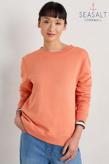 Seasalt Cornwall Orange Hawkmoth Organic Cotton Sweatshirt (E18213) | £58