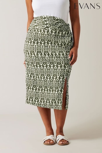 Evans Green Jersey Crepe Skirt (E18738) | £32