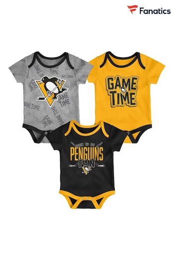 Fanatics Newborn NHL Pittsburgh Penguins 100% Cotton Black Creeper Set (E18856) | £26