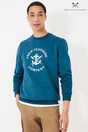 Crew Clothing Embroidered Graphic Crew Neck Sweatshirt (E18931) | £59