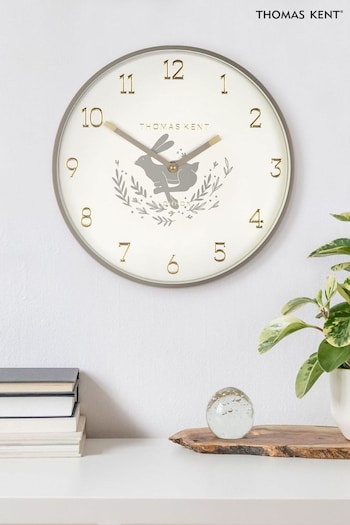 Thomas Kent Clocks Dove Grey 12 Inch Rare Hare Wall Clock (E19120) | £40