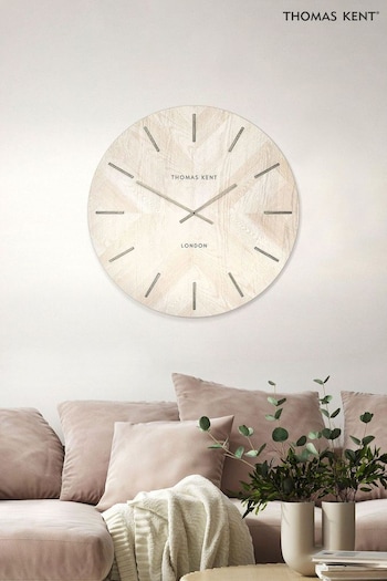 Thomas Kent Clocks Natural 30 Inch Herringbone Wharf Wall Clock (E19121) | £150