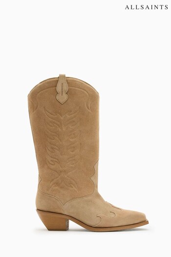AllSaints Brown Dolly Suede Boots (E19152) | £299