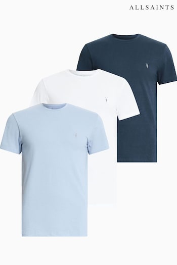 AllSaints White Tonic Short Sleeve Crew T-Shirt 3 Pack (E19212) | £89