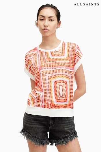 AllSaints Orange Giana Luisa T-Shirt (E19214) | £69