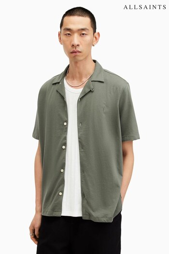 AllSaints Green Hudson Shortsleeve Shirt (E19216) | £69