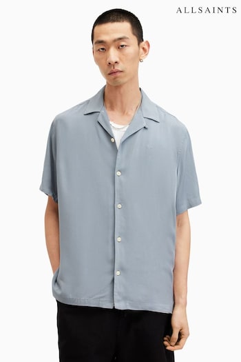 AllSaints Grey Venice Short Sleeve Shirt (E19237) | £89