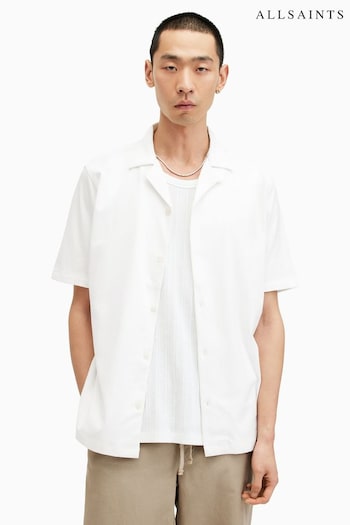 AllSaints White Hudson Shortsleeve Shirt (E19266) | £69