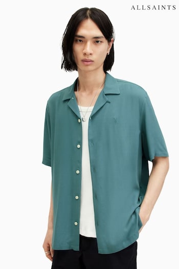 AllSaints Blue Venice Short Sleeve Shirt (E19275) | £89