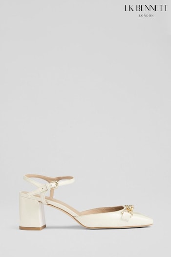 LK Bennett Mindy Patent Leather Ankle Strap Courts (E19406) | £299