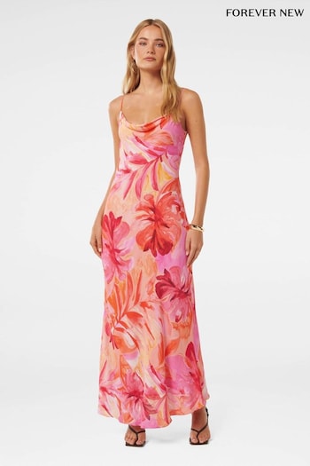 Forever New Pink Valerie Cowl Neck Maxi Dress (E19507) | £80