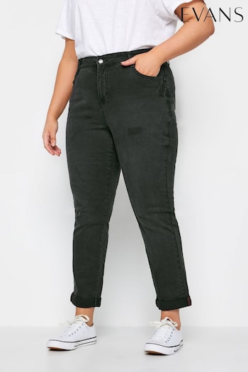 Evans Slim Fit Washed Black Jeans V-neck (E19593) | £39